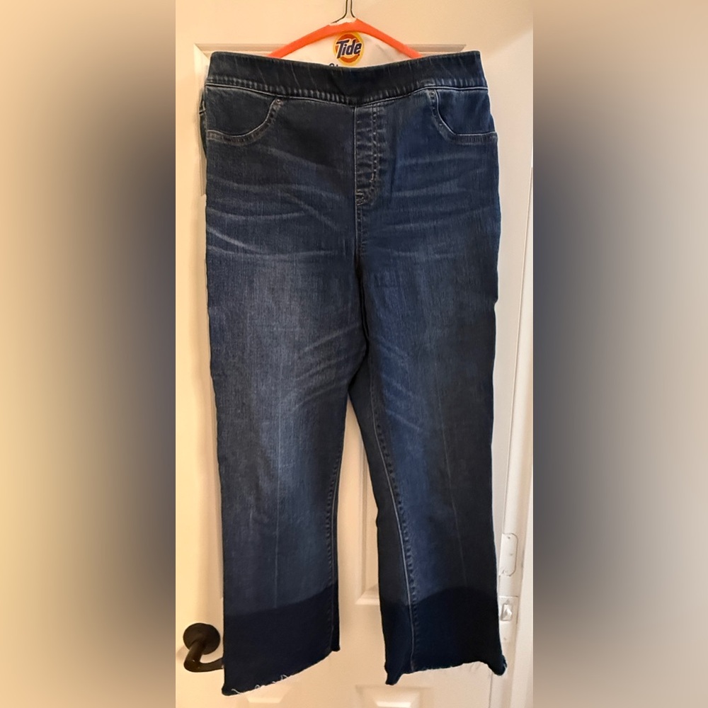 SPANX Women's High Rise Jeans- Size XL in Dark Blue